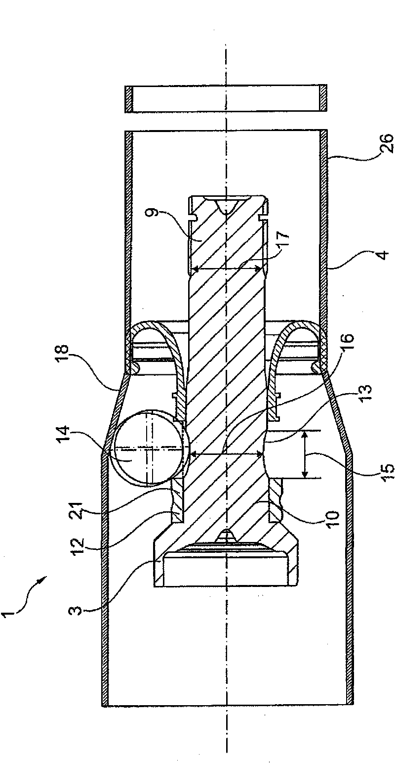 Longitudinal shaft assembly for a motor vehicle