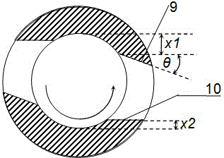 Submersed nozzle for plate blank electromagnetic rotational flow continuous casting