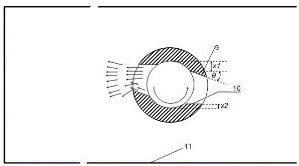 Submersed nozzle for plate blank electromagnetic rotational flow continuous casting