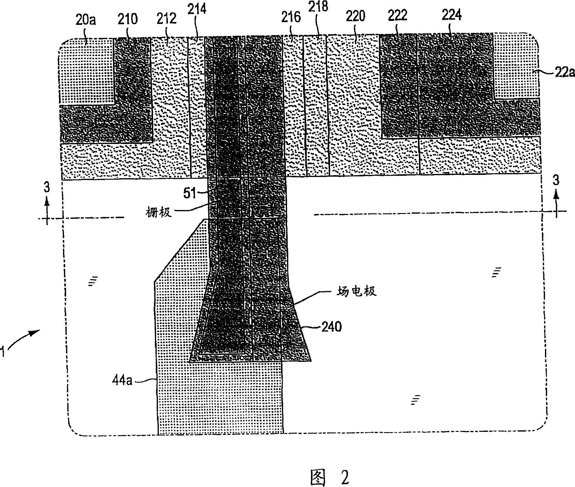 Field electrode metal semiconductor field effect transistor