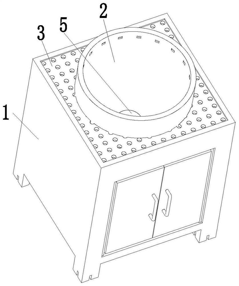 A wash basin with large flow overflow