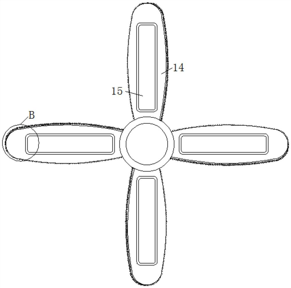 Antenna fixing device for base station with adsorption, vibration reduction and windproof