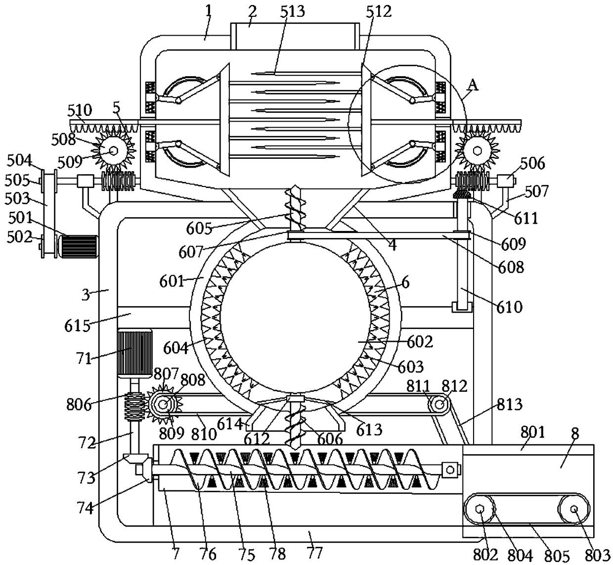 Mincing mechanism for minced pork