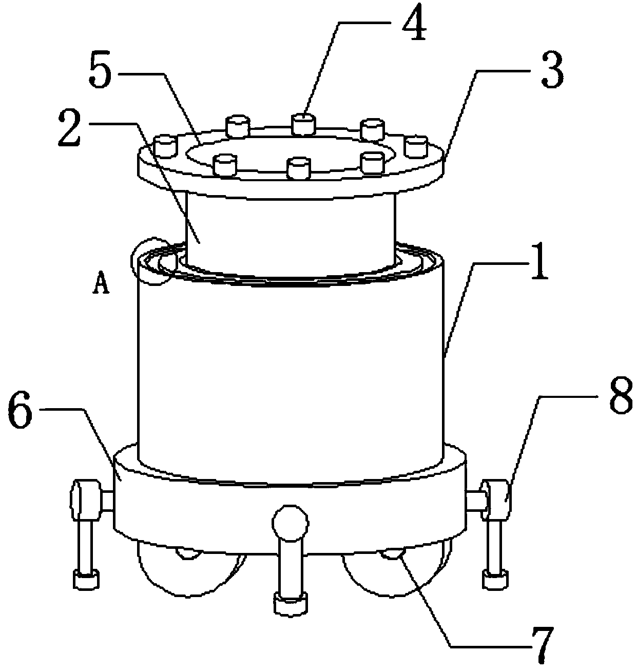 Supporting device for industrial carrying robot