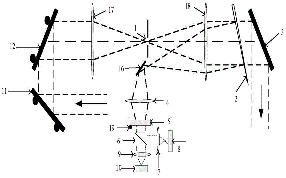 Large-aperture light beam collimating and measuring device