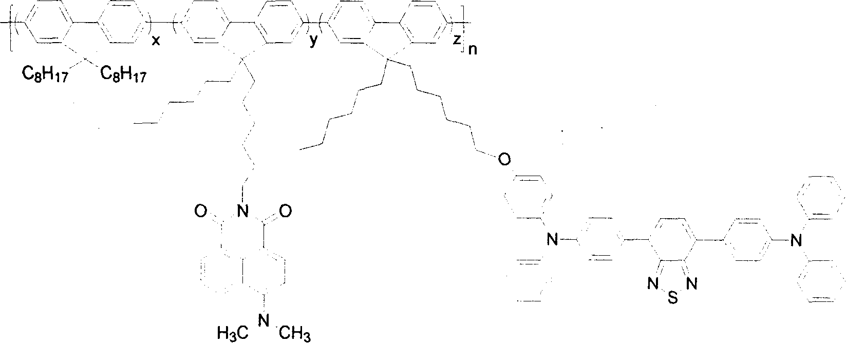 Molecule dispersion type white light polymer material and its preparation method