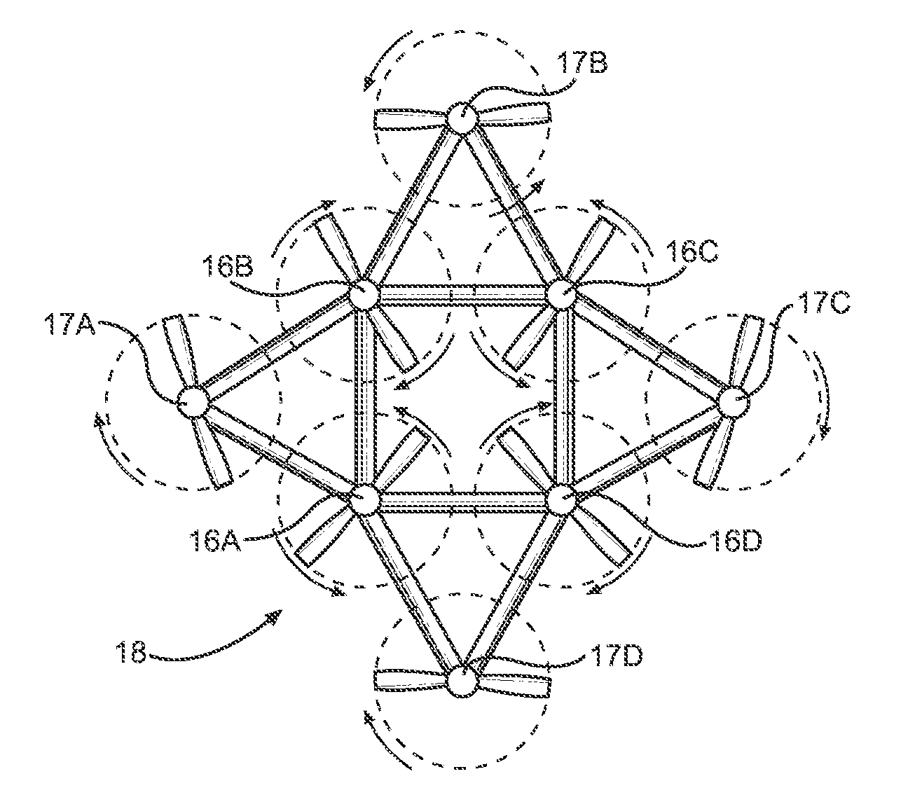 Flying electric generators with clean air rotors