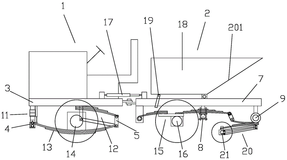 Mountain cross-country carrying and transporting vehicle