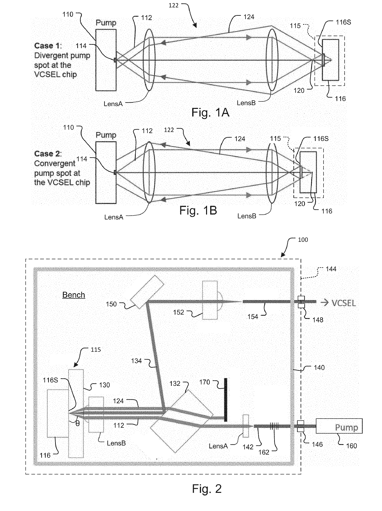 Optically pumped tunable VCSEL employing geometric isolation