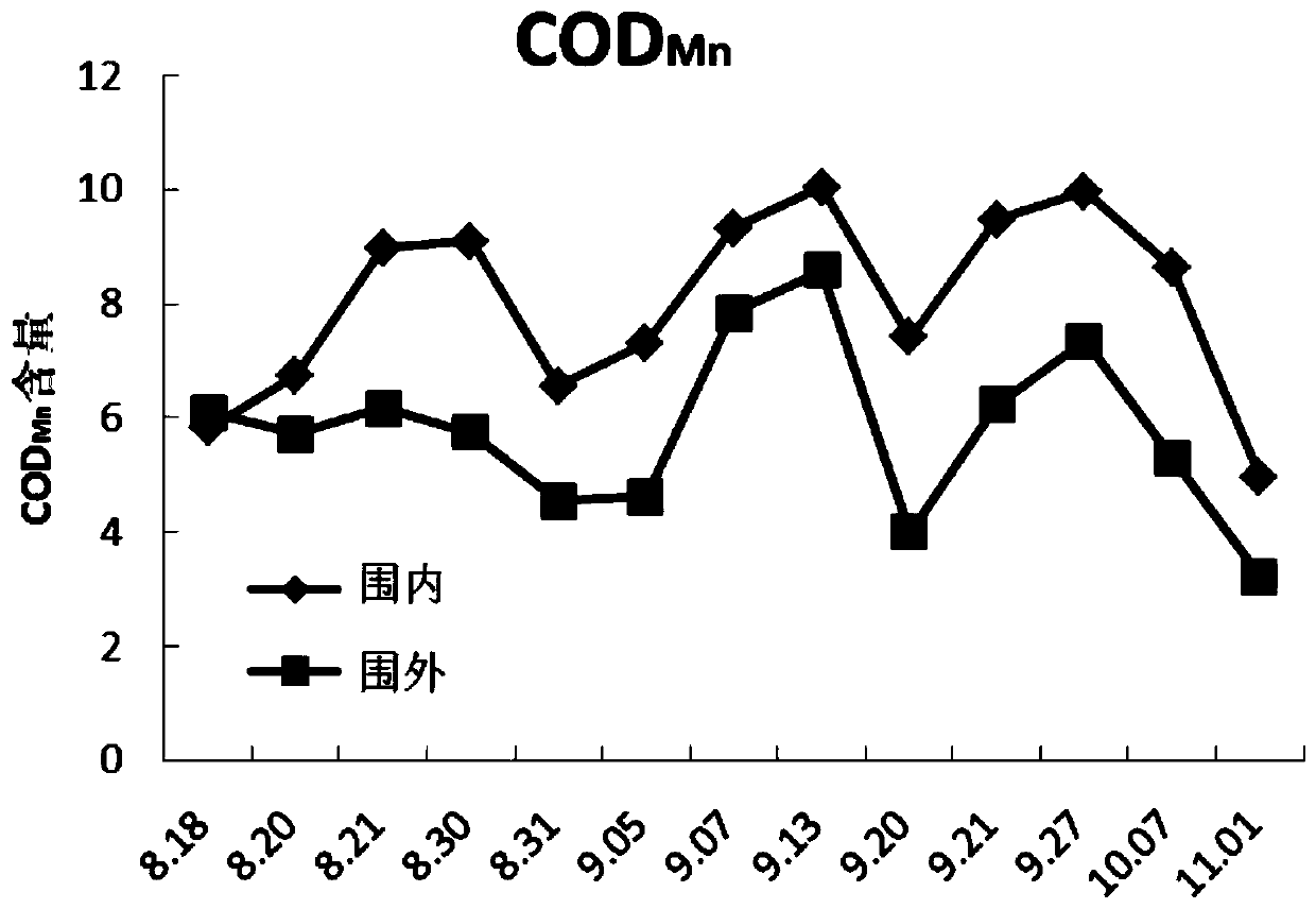 Ecological system for reducing pollutants at into-lake rain discharge outlet