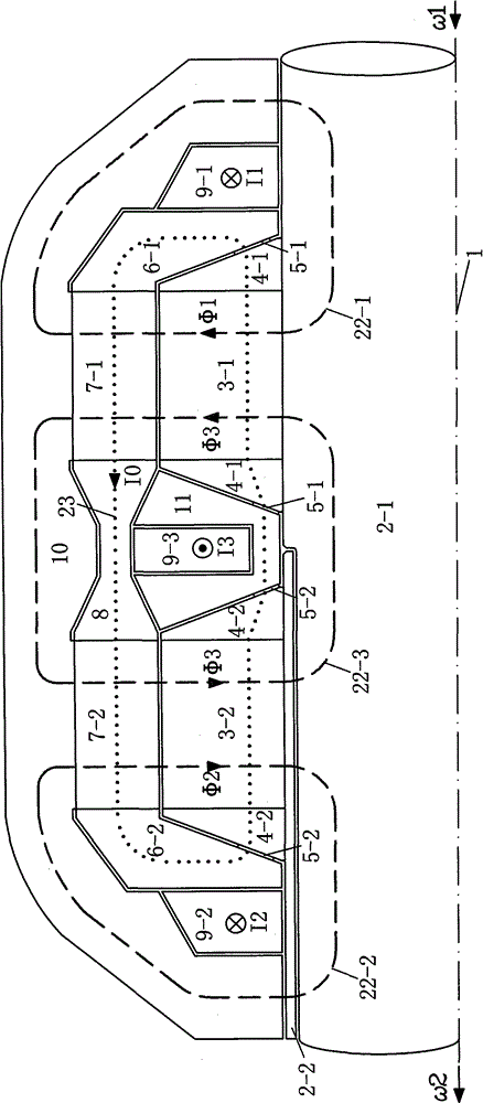 Wind power generation system having flywheel and one-pole dc magnetic driver