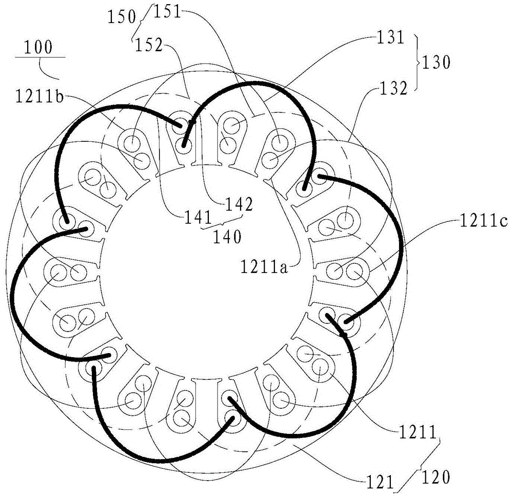 Motor applied to rotary compressor and compressor with motor