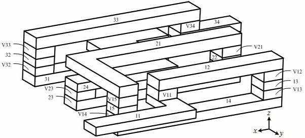 Multilayer on-chip integrated spiral inductor with vertical structure