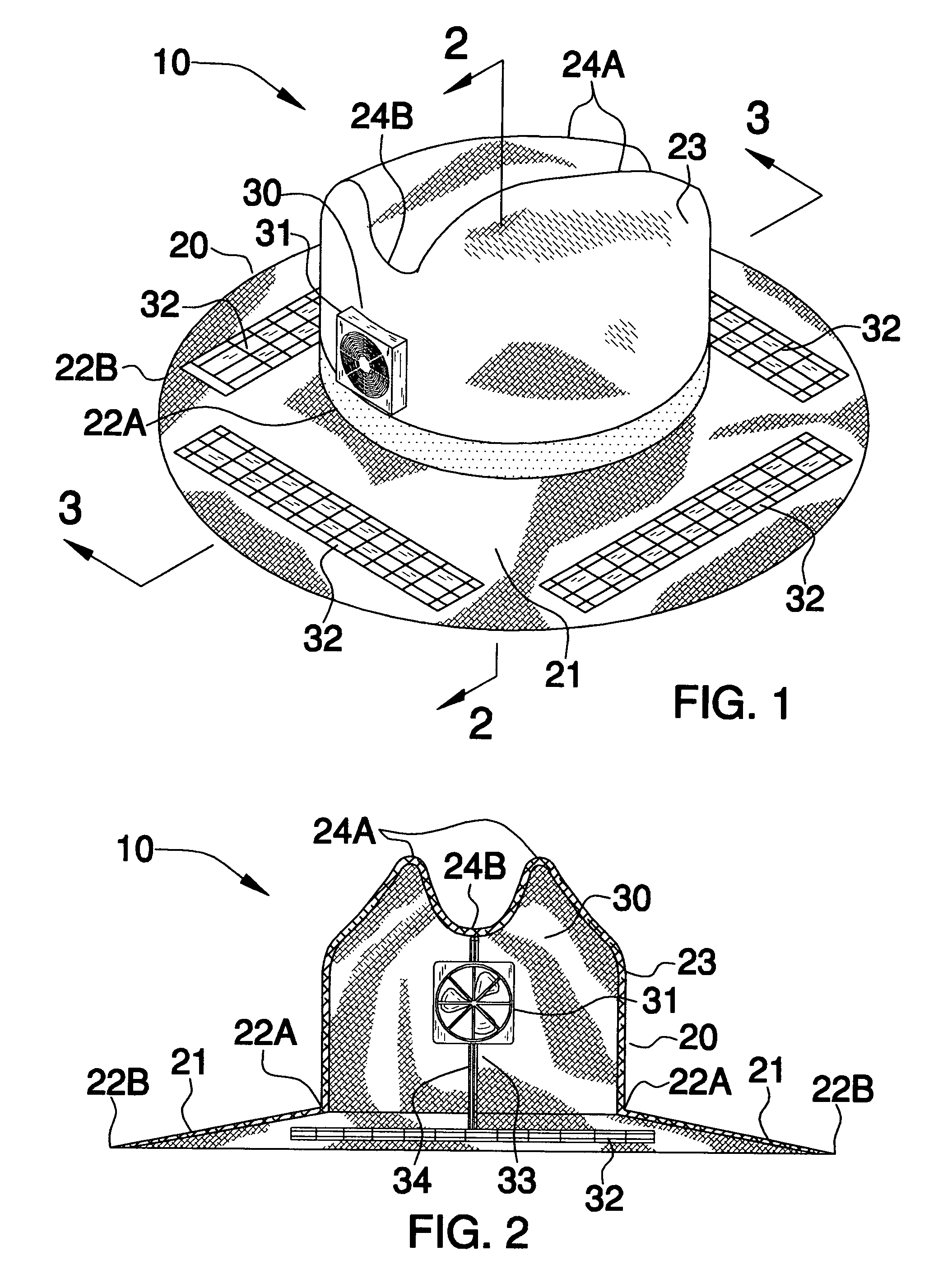 Combined solar powered fan and hat arrangement for maximizing airflow through the hat