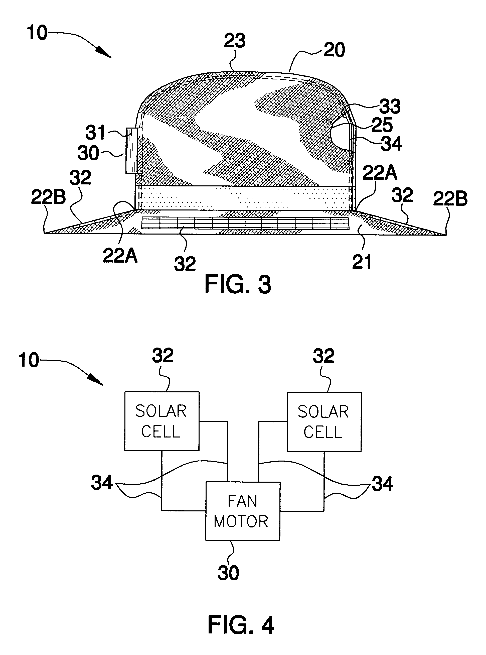 Combined solar powered fan and hat arrangement for maximizing airflow through the hat