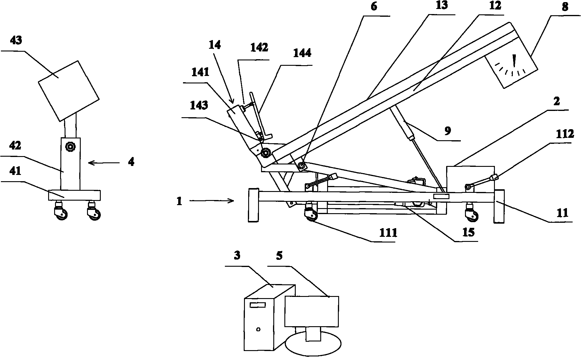 Back-supported and weight-reduced wave mode balance estimating and training method