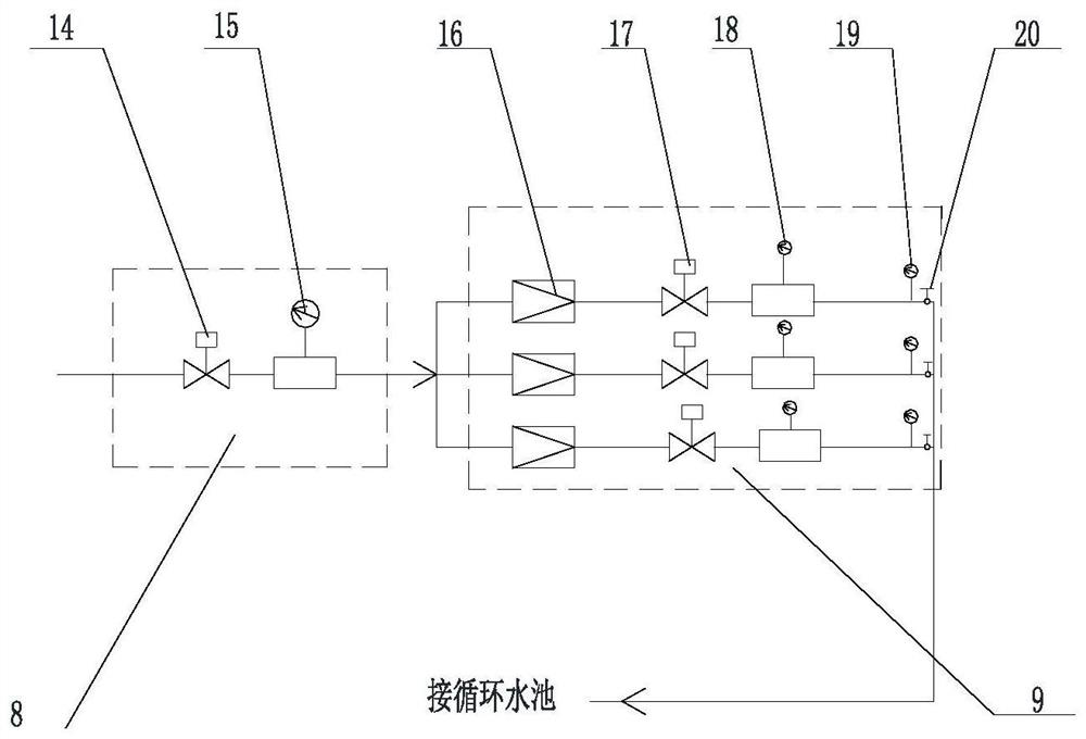 A device for detecting energy consumption of secondary water supply equipment and a method for using the device