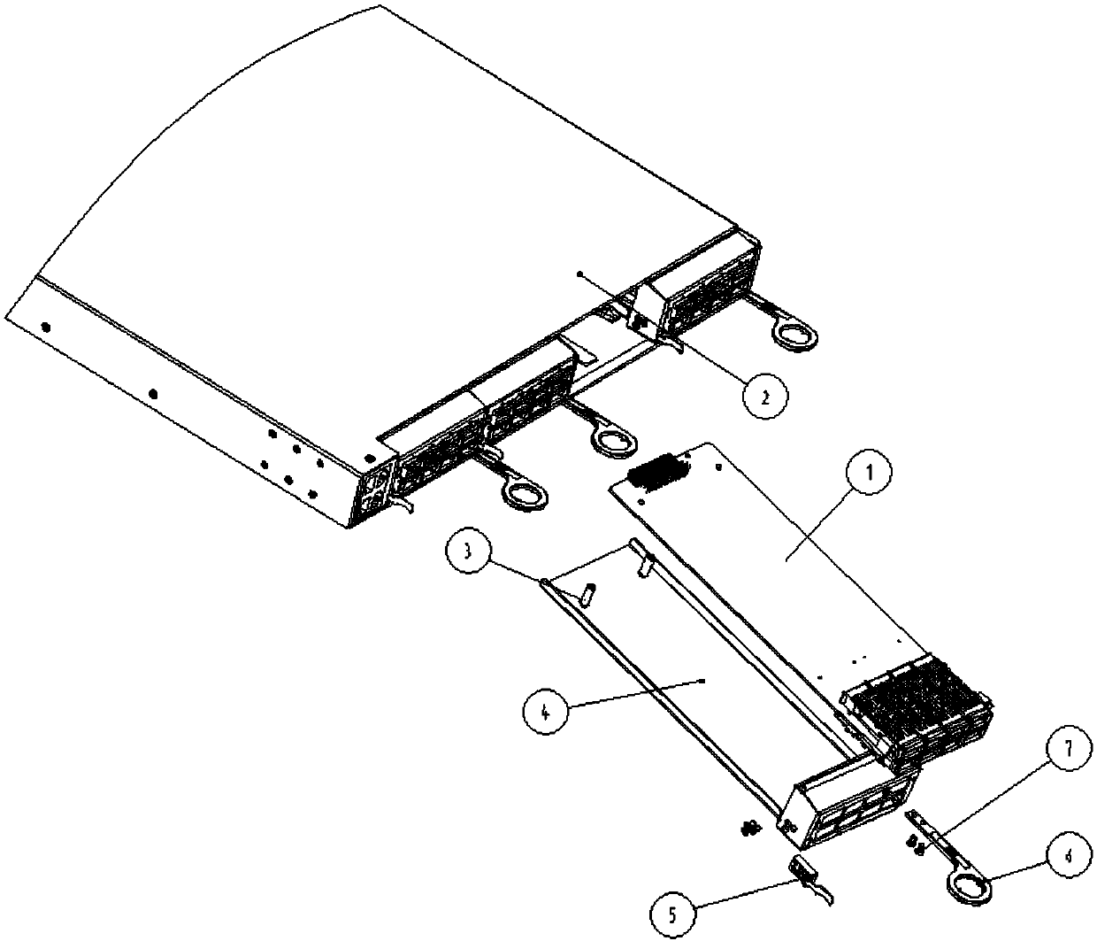 Insertion frame device with self-locking insertion disc