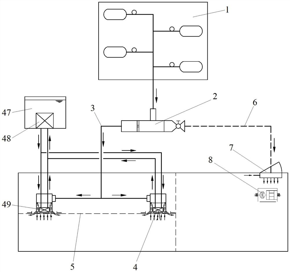 Passive emergency air conditioning device of master control room for nuclear power plant