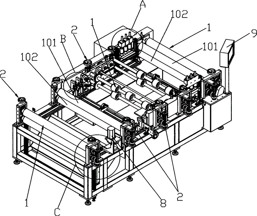 Edge sealing machine for hollow plates