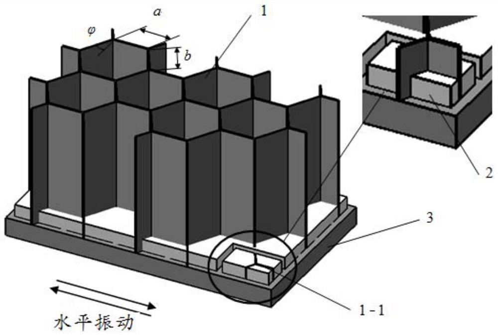 Flexible supporting and clamping method and device for inner wall of honeycomb material