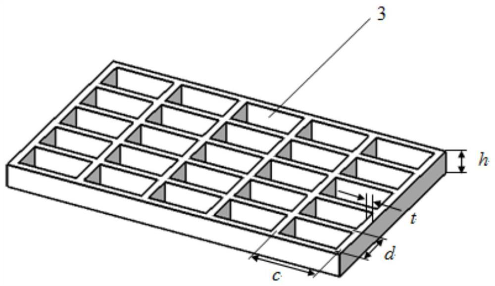 Flexible supporting and clamping method and device for inner wall of honeycomb material