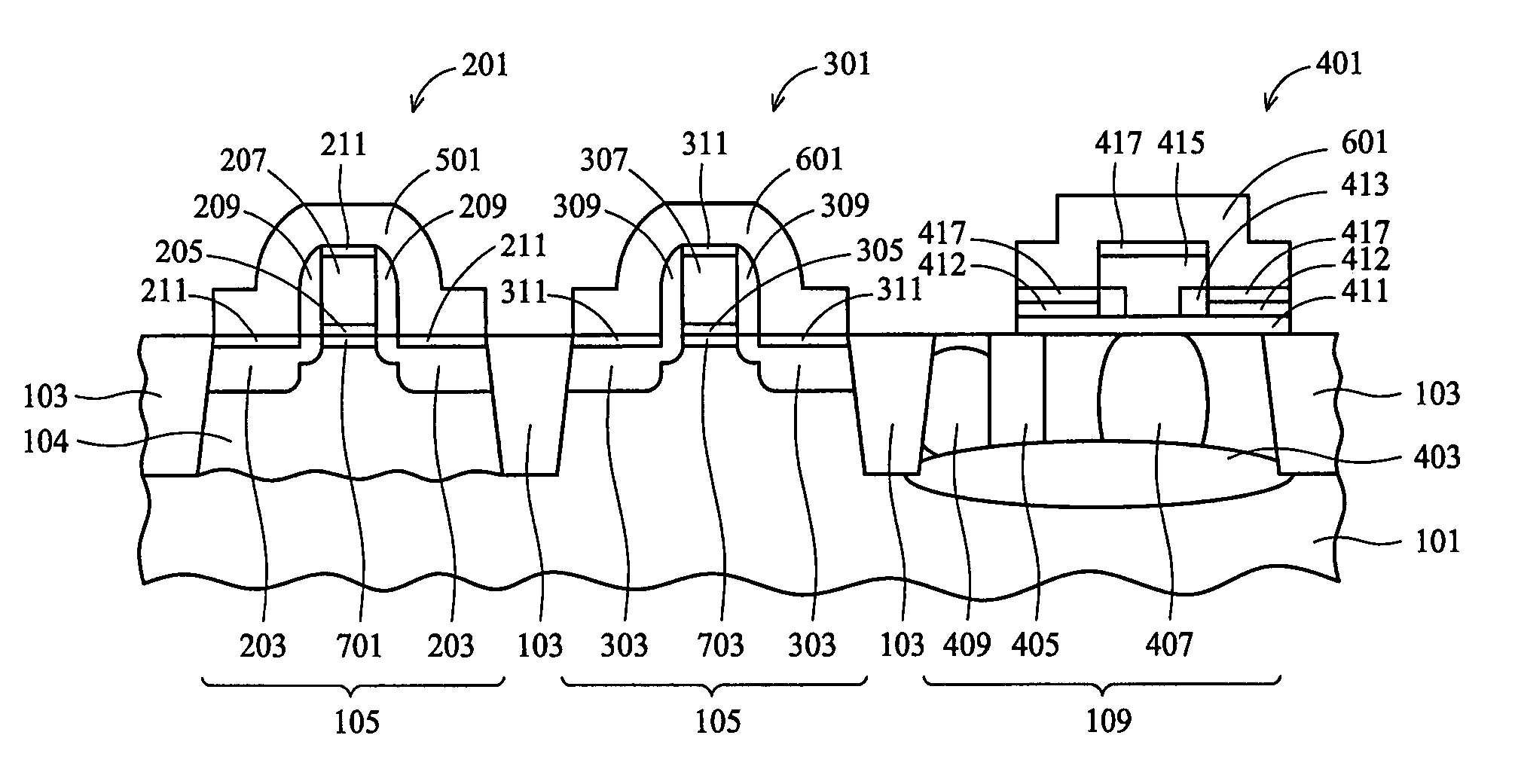 BiCMOS performance enhancement by mechanical uniaxial strain and methods of manufacture