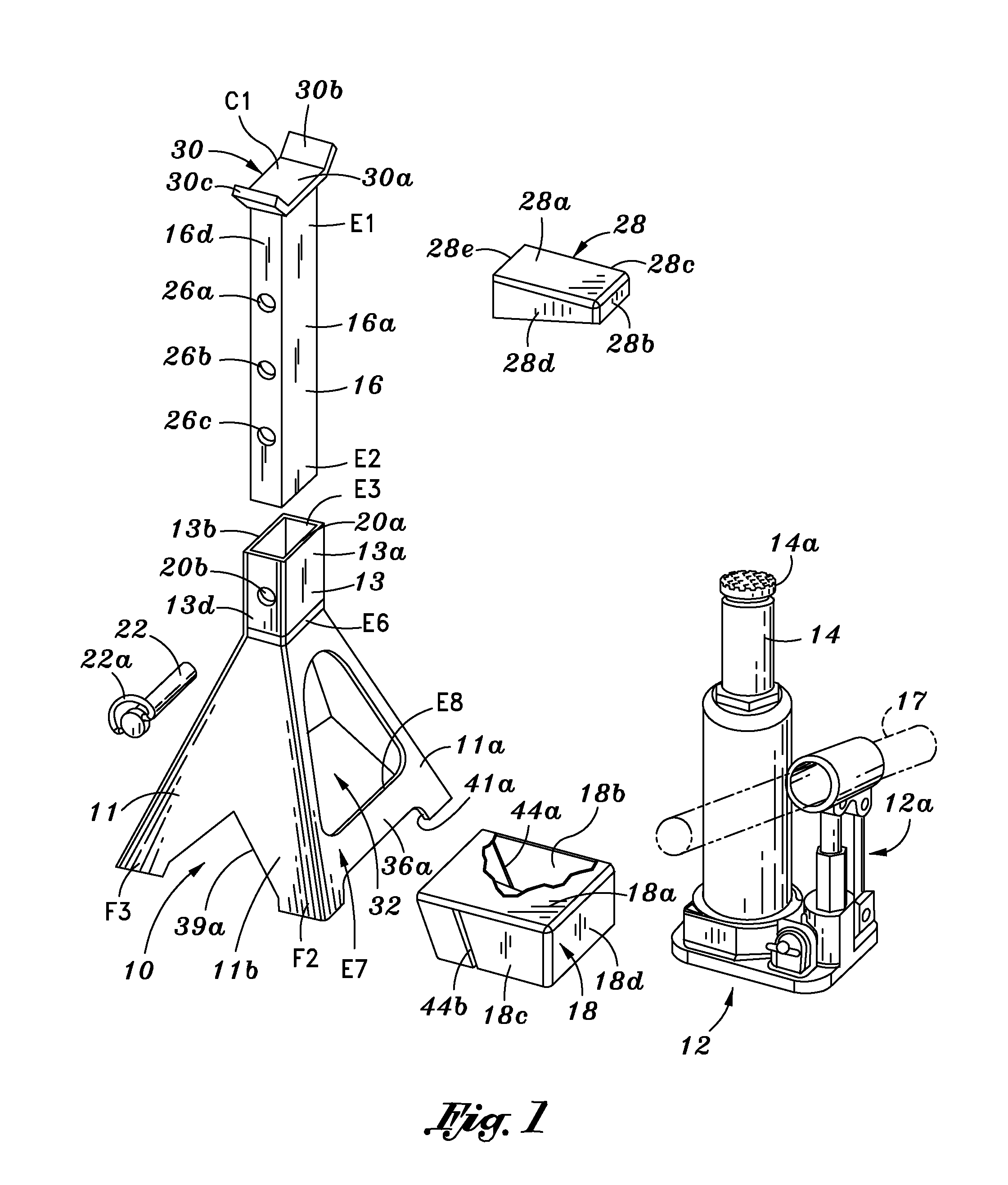 Jack stand and jack combination and method of elevating a load