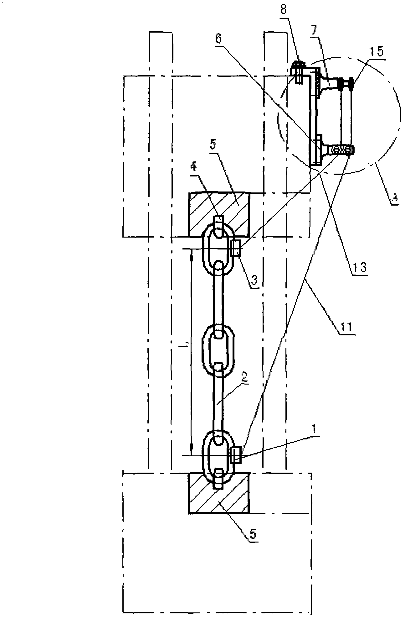 Elongation automatic testing apparatus and testing method of stretcher