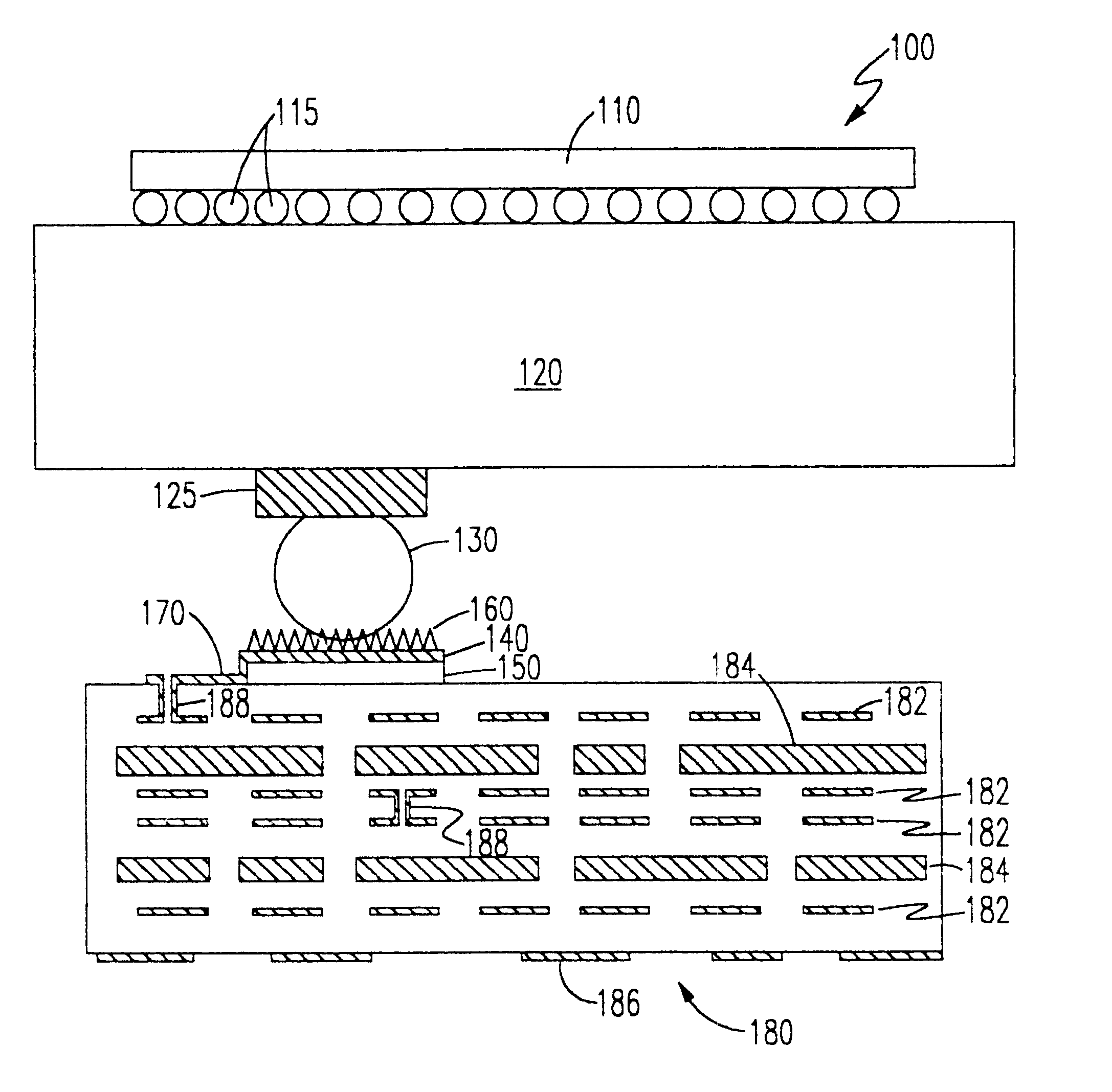 Circuit package having low modulus, conformal mounting pads