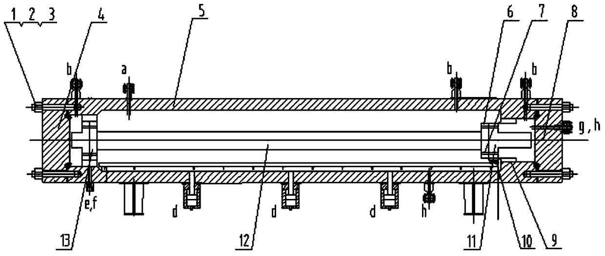 Combined loading buckling test method for submarine pipeline under complex load