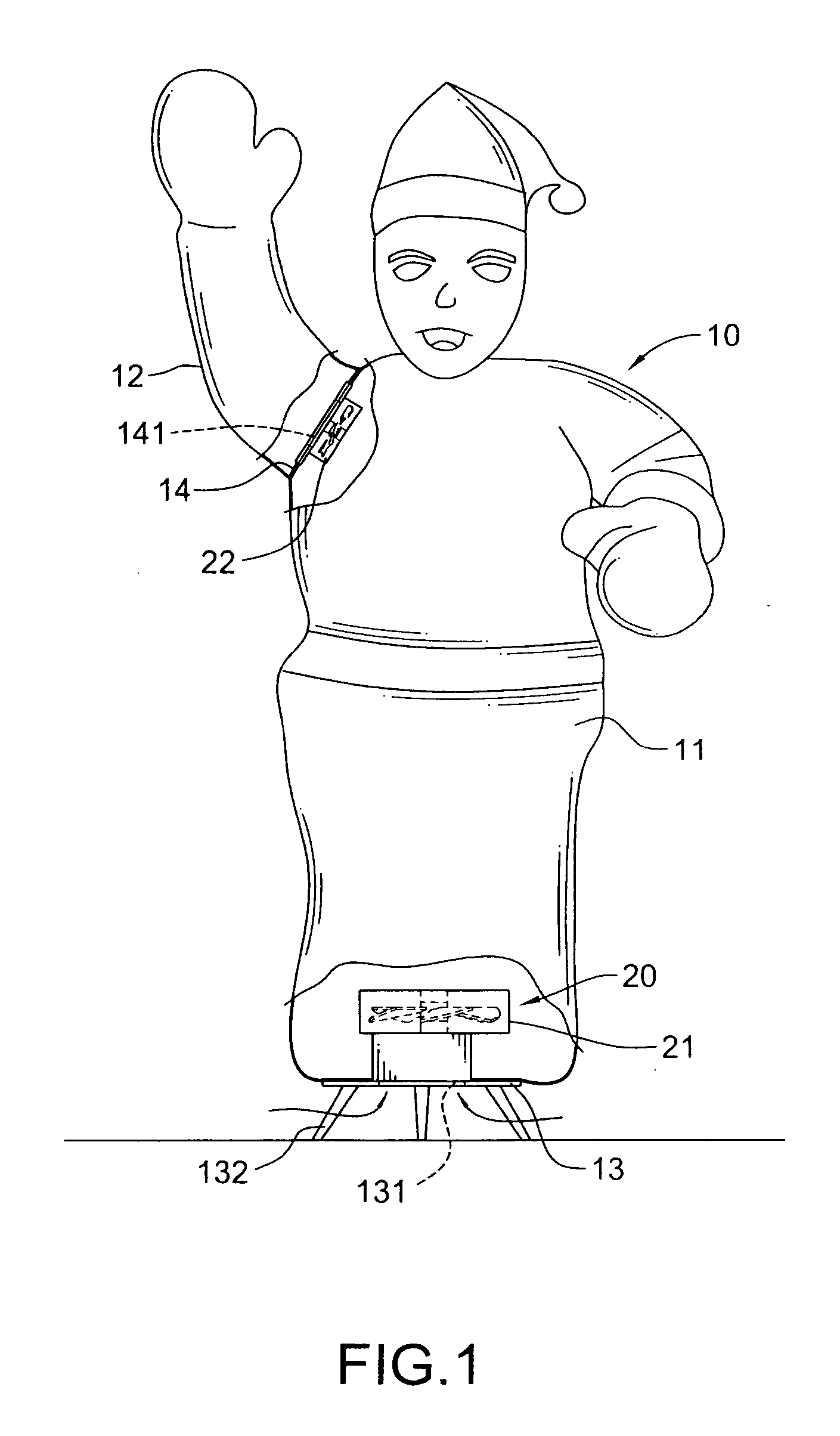 Gesturing inflatable doll