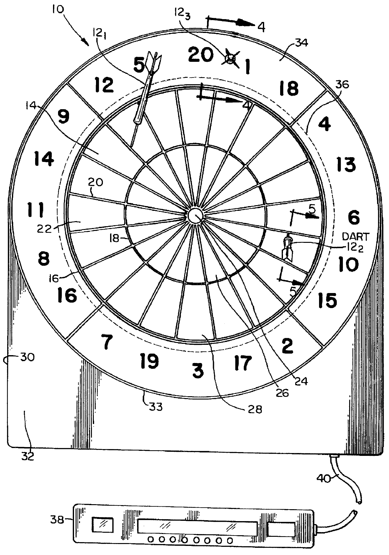 System for detecting the presence and location of at least one object in a field by using a divergent radiation source and an array of opposed plural detectors which rotate together around the field