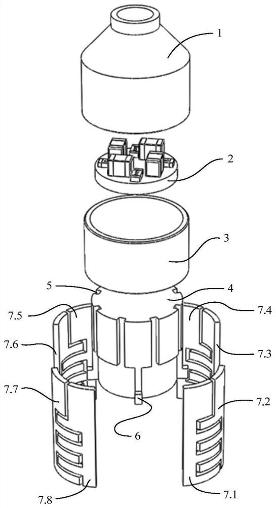 Hemispherical resonator mandrel vibration detection circuit and device