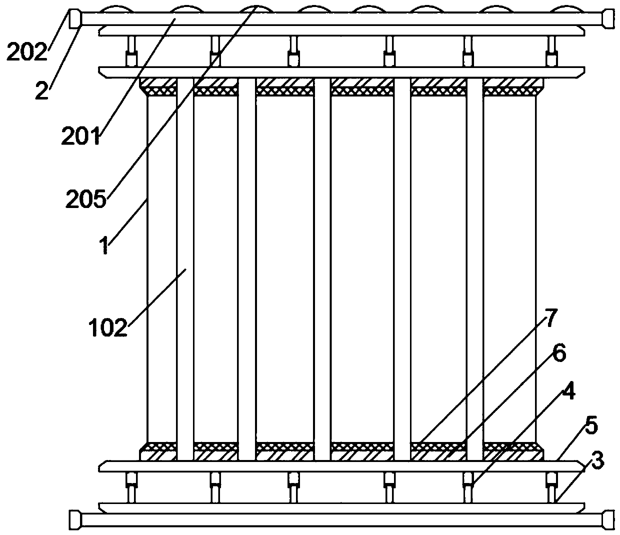 A sealed shell structure of a new energy vehicle charging pile