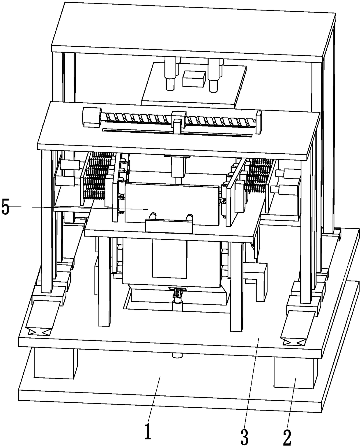 Automatic crushing and recovering equipment for concrete blocks