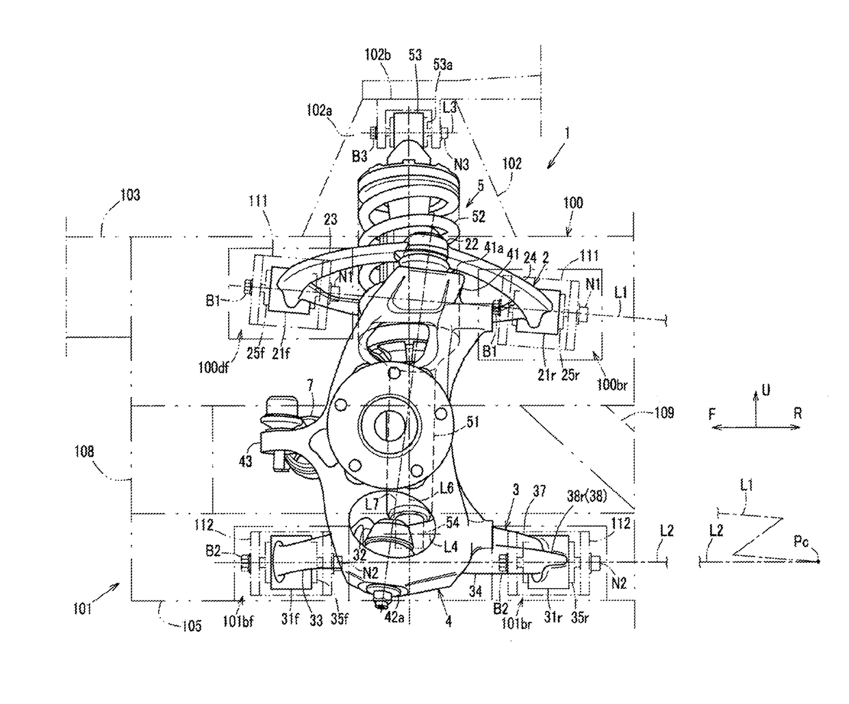 Front suspension structure of automotive vehicle