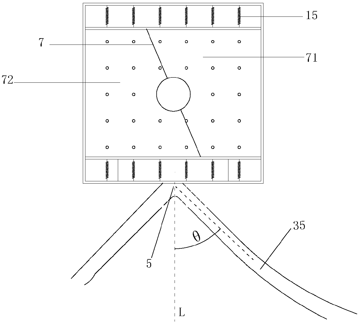 Dynamic response test device and test method for simulating tunnel subjected to normal fault reverse fault seismogeny