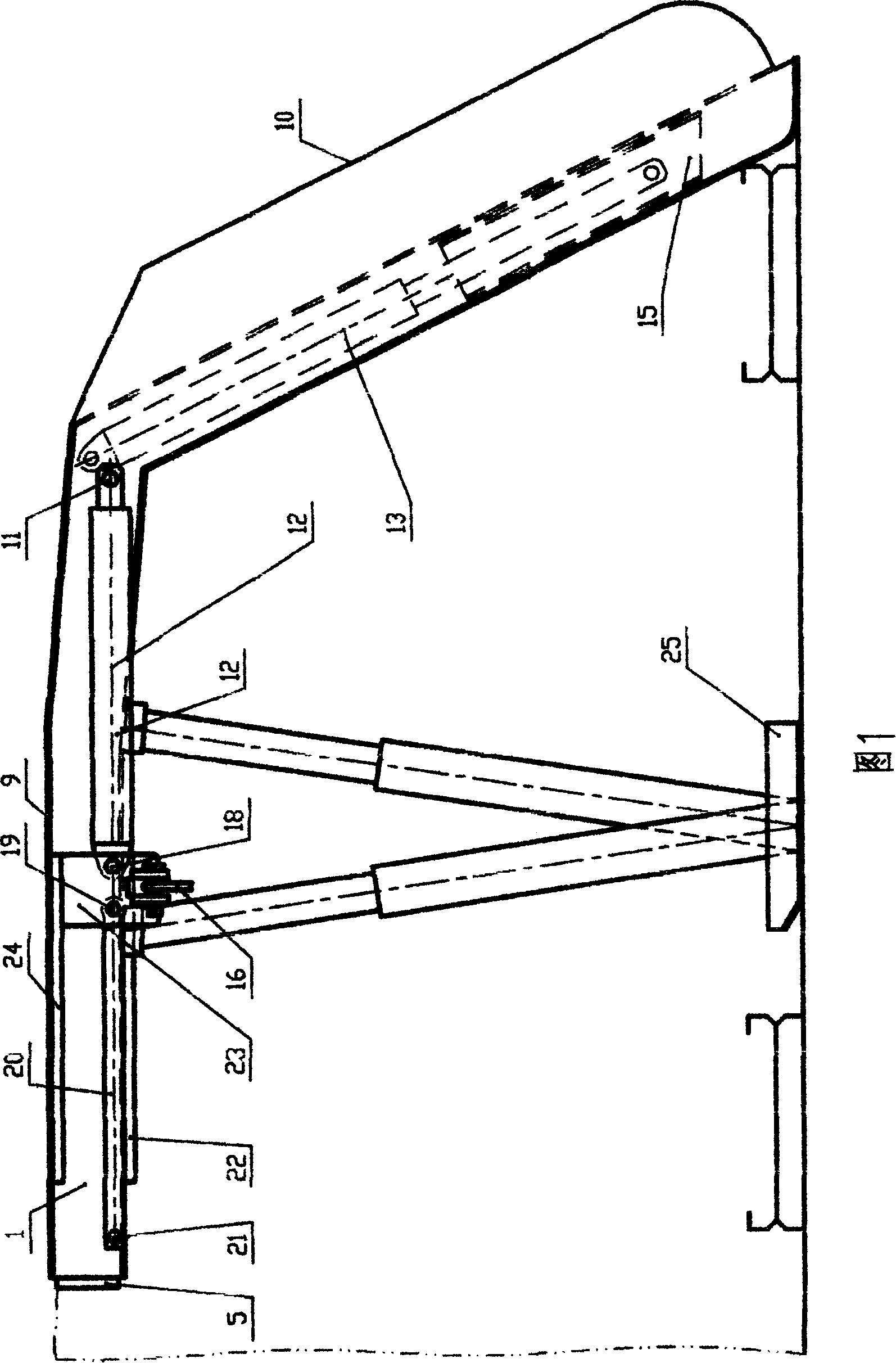 Forward slip type hydraulic support