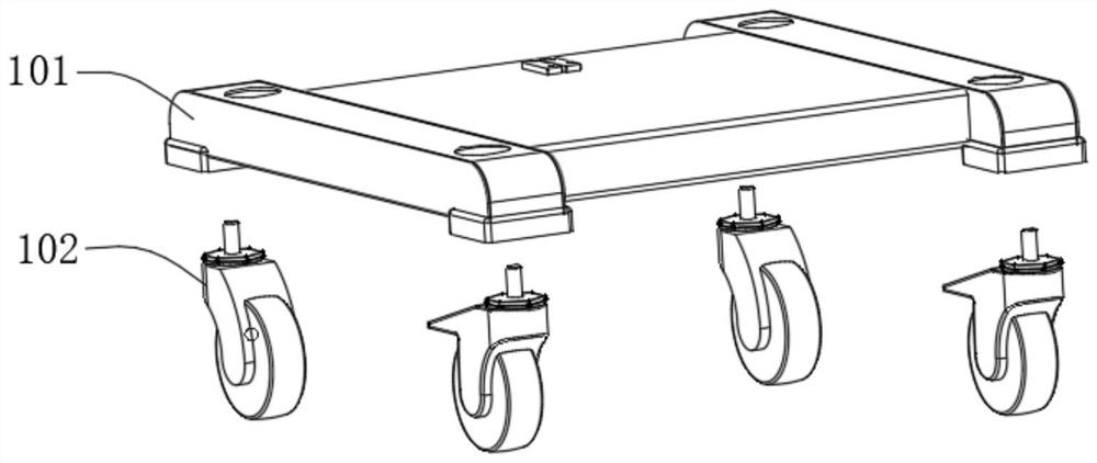 Oxygenator fixing device and modular ECMO (Extracorporeal Membrane Oxygenation) frame vehicle using same