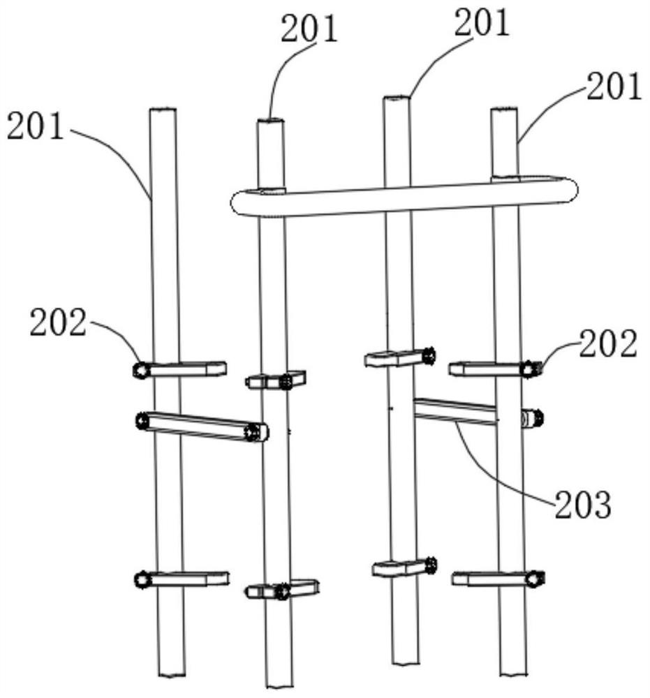 Oxygenator fixing device and modular ECMO (Extracorporeal Membrane Oxygenation) frame vehicle using same