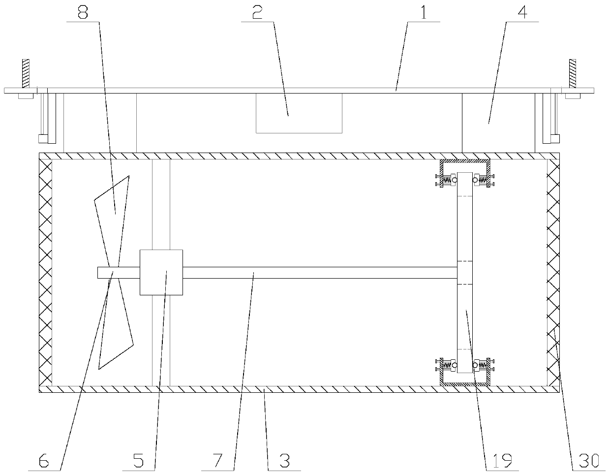 Safe and reliable tunnel ventilation device with vibration and detection functions