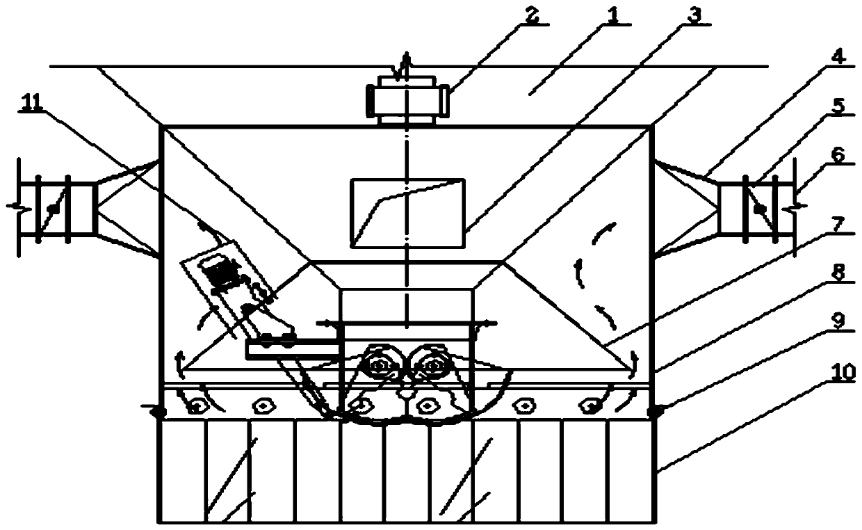 Dust collection device and environment-friendly discharge device