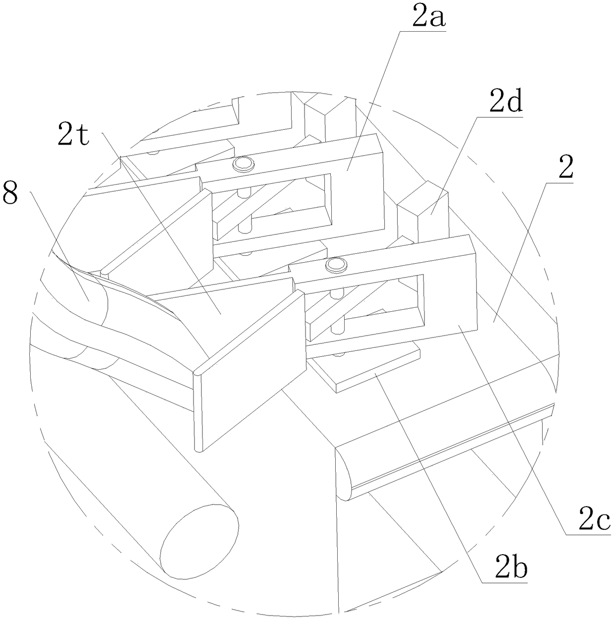 Automatic shelling machine of prawns as well as shelling method of automatic shelling machine