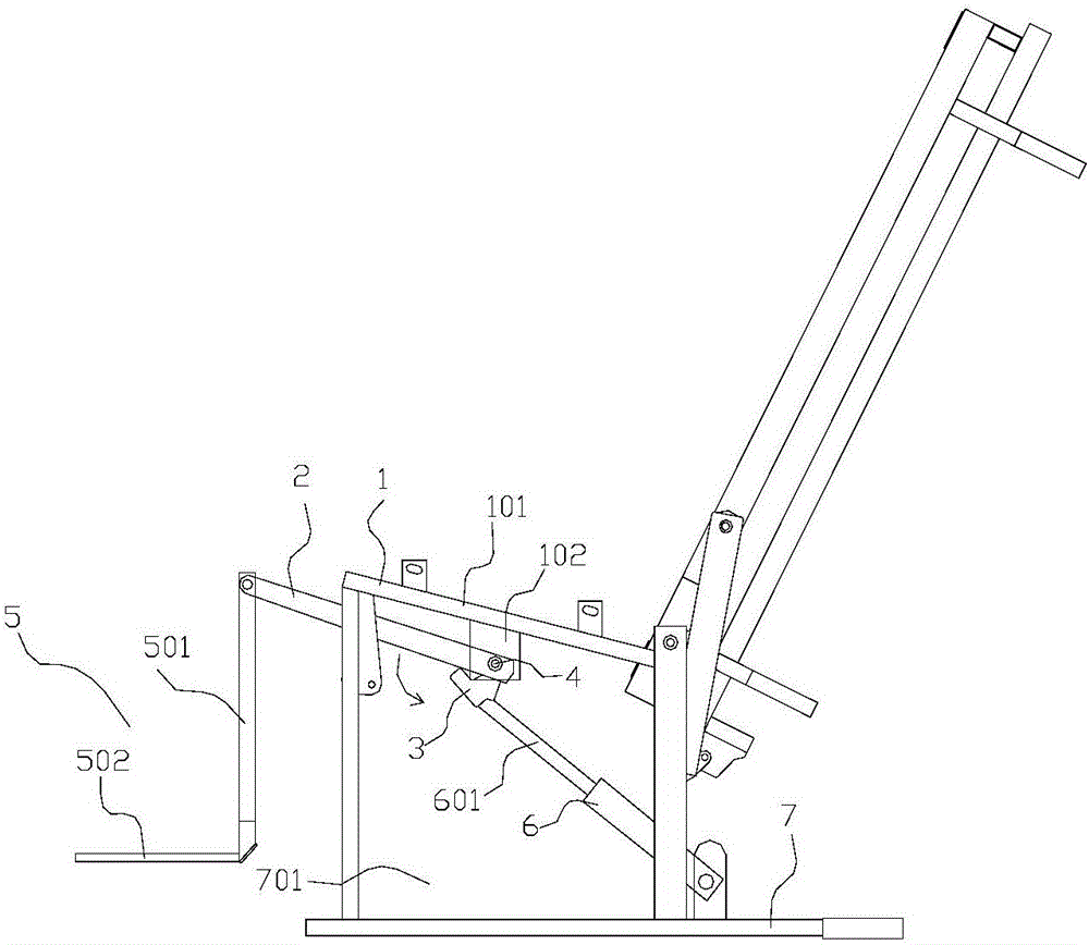 Massage armchair with stowable leg