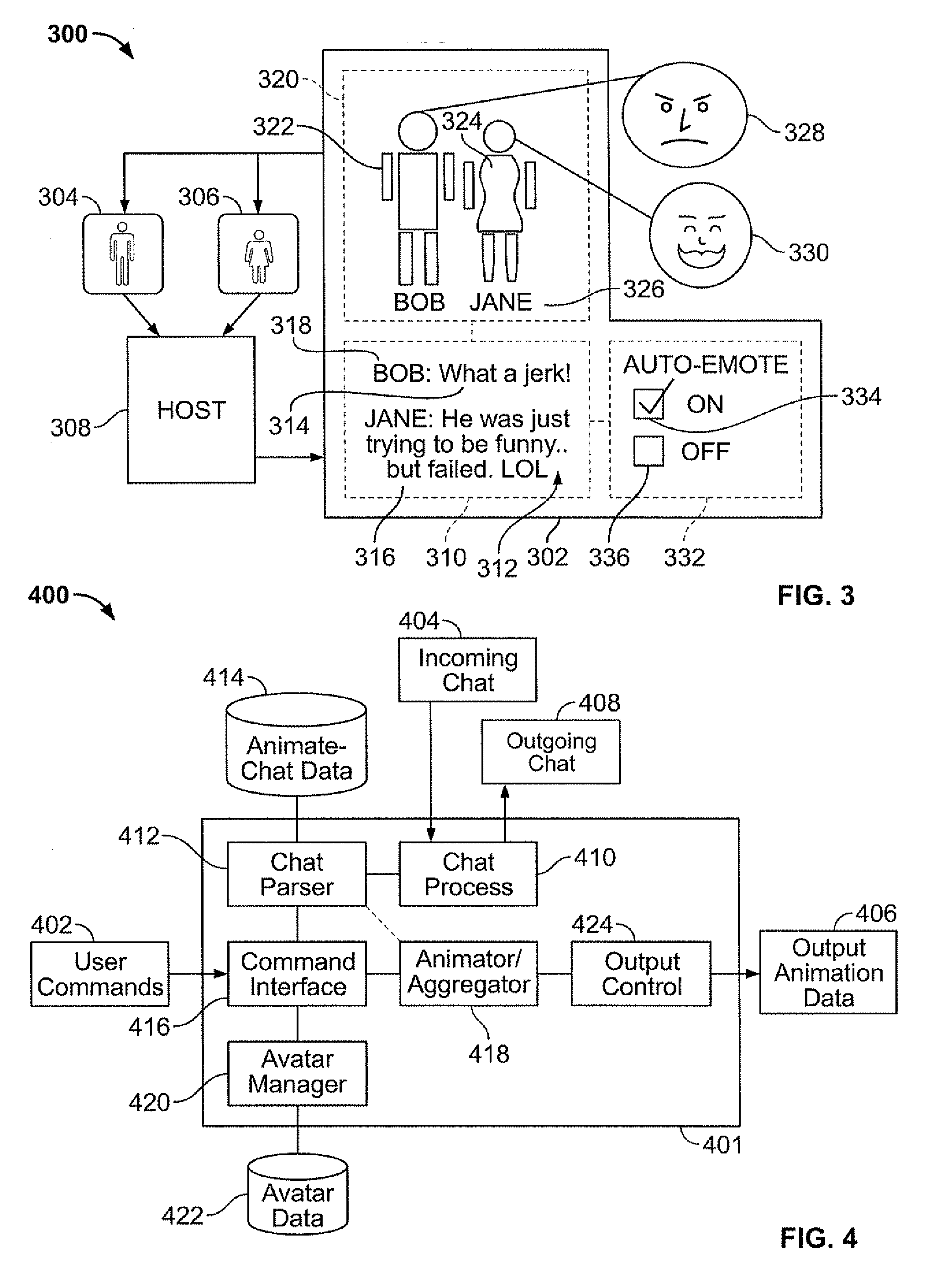 Multi-instance, multi-user animation with coordinated chat