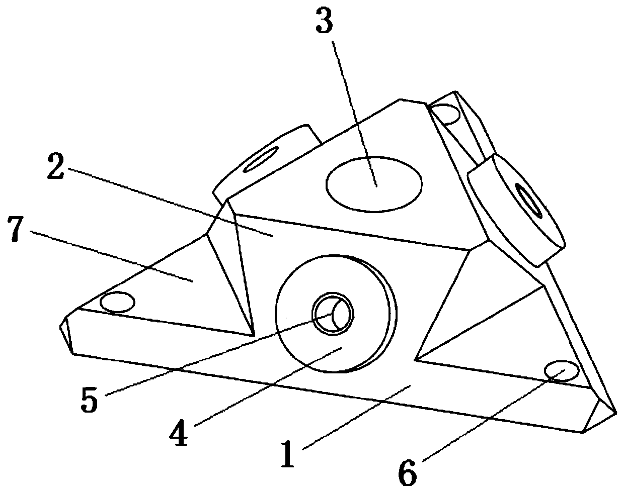 Split type umbrella mechanical shaking device for laser gyro