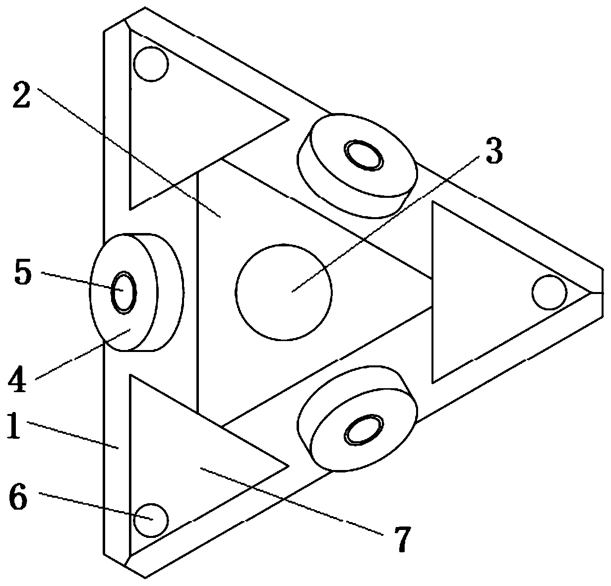 Split type umbrella mechanical shaking device for laser gyro