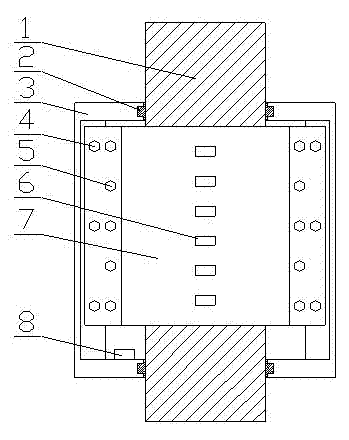 Device and method for detecting tension of elliptic sleeve type steel wire rope