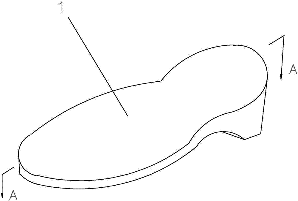 Hidden height increasing sole processing method